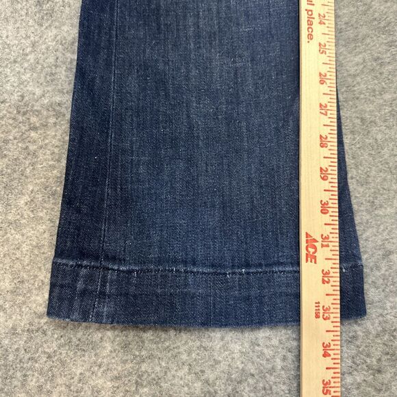 Gap 1969 Sexy Boot Women's Boot Cut Jeans Size 28 / 6 Blue Dark Wash Denim - Picture 5 of 14